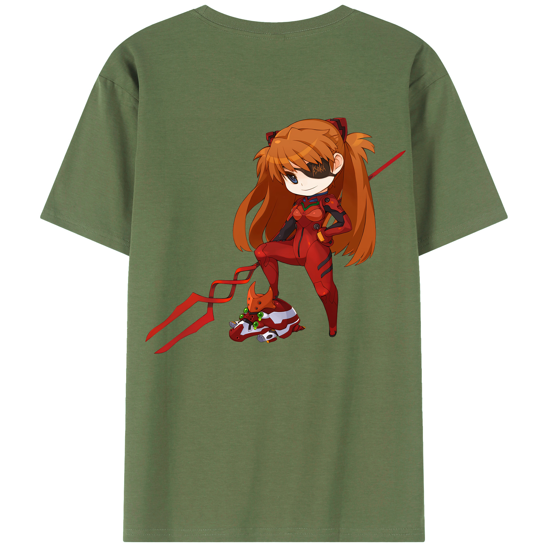 （画像用） EVA 新世紀エヴァンゲリオン 綿100％ メンズ半袖Tシャツ（バックプリント） 通気性
